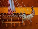 Viking longship model